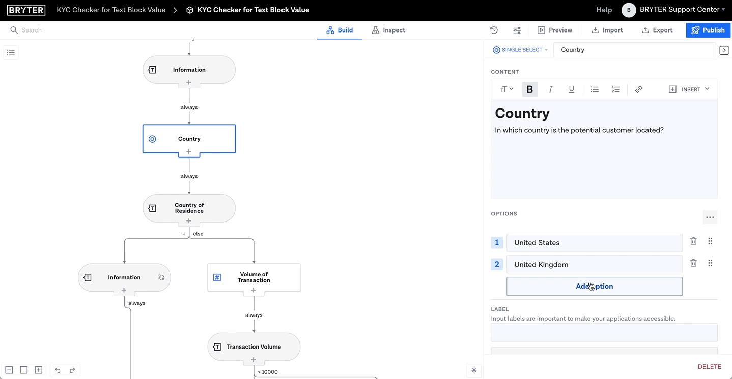 single-select-bryter-help-center